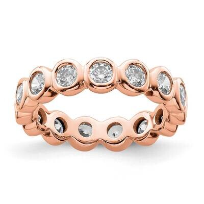 Polished Bezel-Set 1 Carat Diamond Complete Eternity Band 14k Rose Gold ET0011-100-4R4, MPN: ET0011…