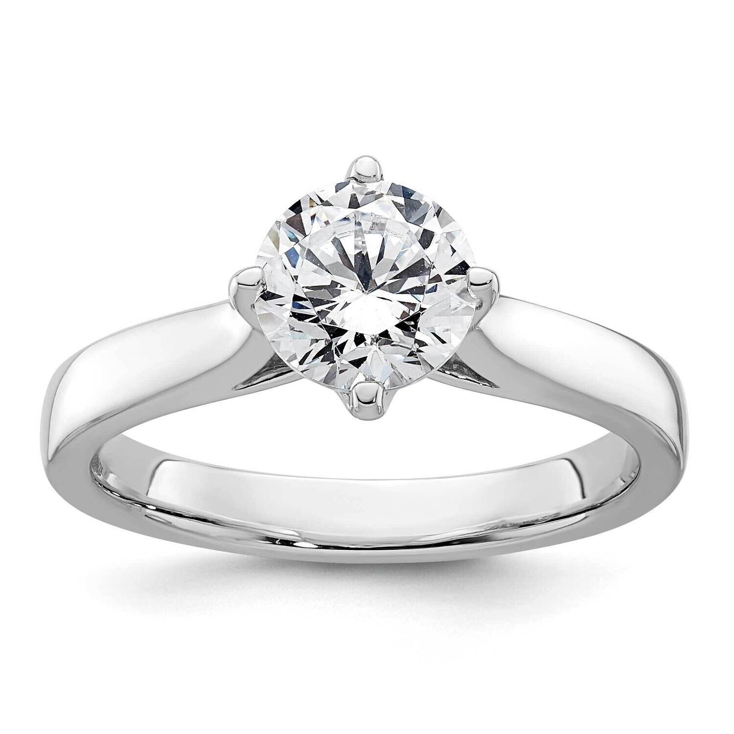 1.25 Carat 7.00 mm 4-Prong Round Solitaire Engagement Ring Mounting 14k White Gold RM1938E-125-CWAA