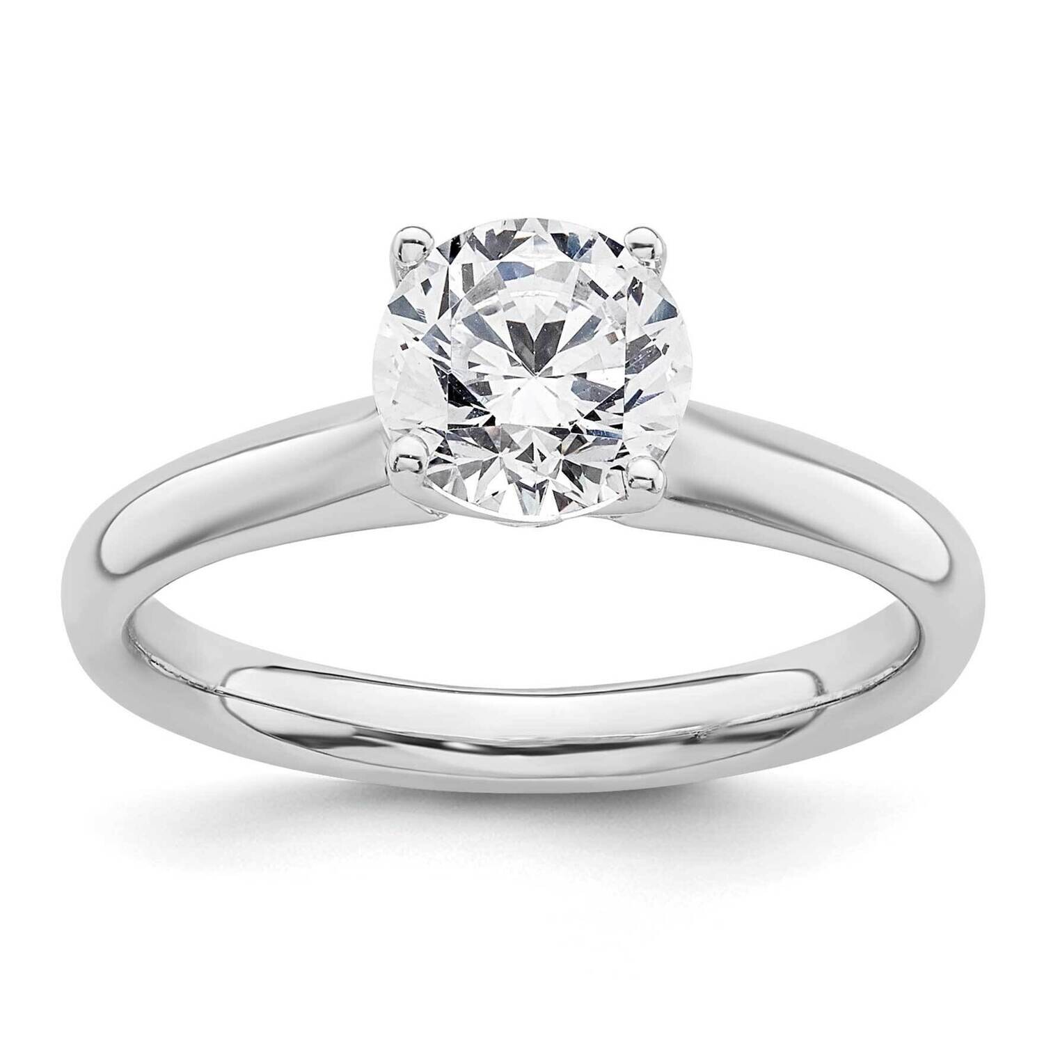 1.25 Carat 7.00 mm 4-Prong Round Solitaire Engagement Ring Mounting 14k White Gold RM1933E-125-CWAA…