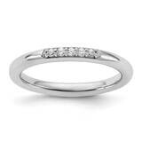 Stackable Expressions Rhodium-Plated CZ Ring Sterling Silver QSK2188, MPN: QSK2188, 883957335346