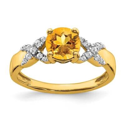 Citrine Diamond Ring 14k Two-Tone Gold RM5983-CI-013-YWA, MPN: RM5983-CI-013-YWA, 886774557557