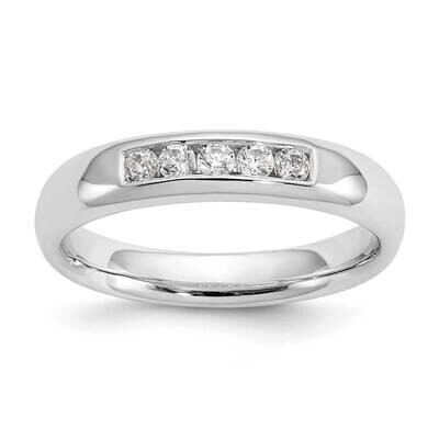 5-Stone Holds 5-2.1mm Round Closed Channel Band Ring Mounting 14k White Gold RM3281B-020-WAA, MPN: …