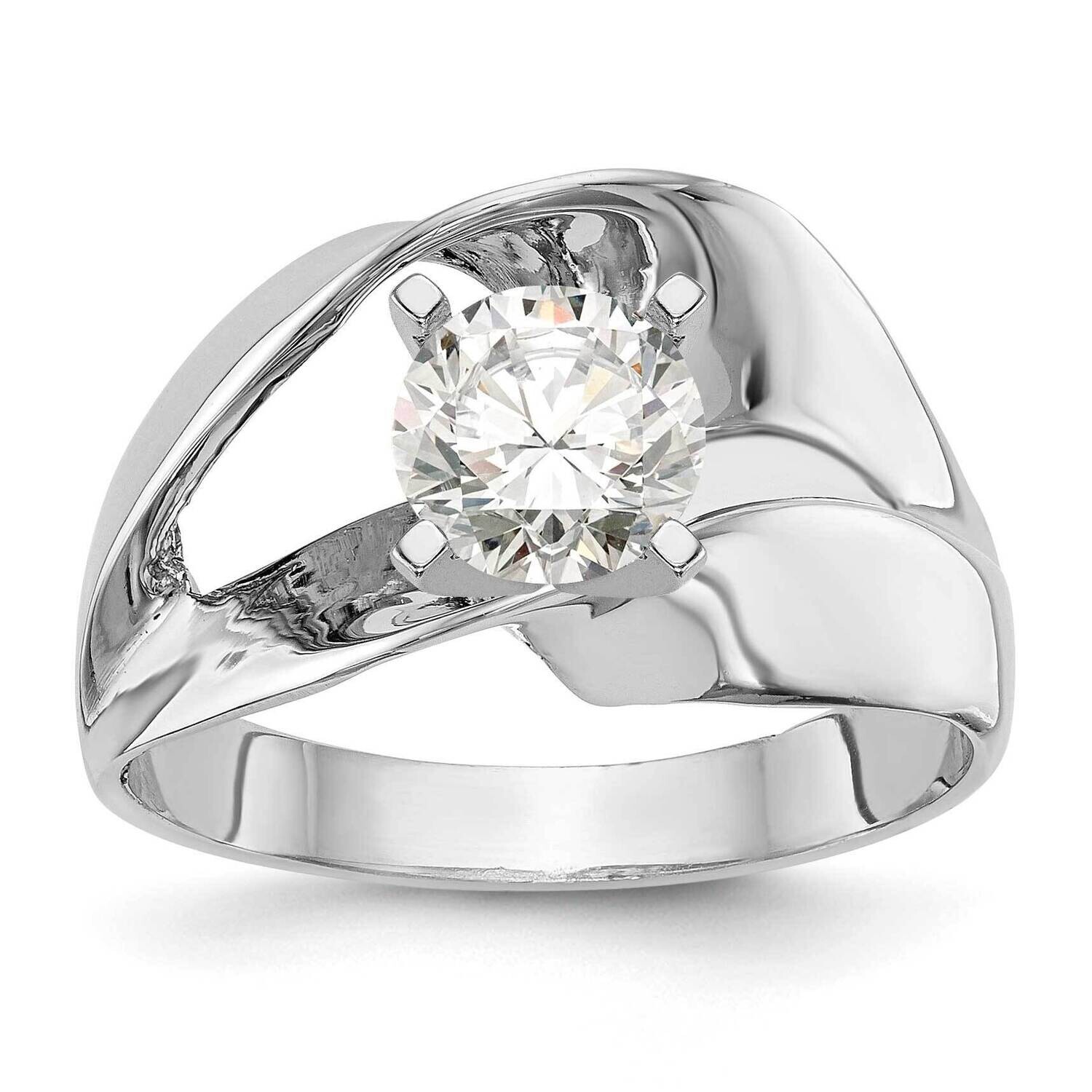Peg Set Solitaire Engagement Ring Mounting 14k White Gold RM2027E-CWAA, MPN: RM2027E-CWAA,