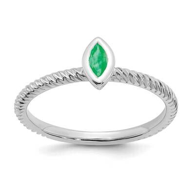 Marquise Bezel Emerald Ring 14k White Gold RM7231-EM-W, MPN: RM7231-EM-W, 191101824623