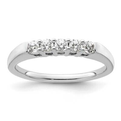 5-Stone Shared Prong Holds 5-2.5mm Round Diamond Band Ring Mounting 14k White Gold RM3173B-033-WAA,…