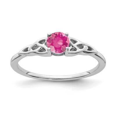 Pink Tourmaline Celtic Knot Ring 14k White Gold RM7396-PT-W, MPN: RM7396-PT-W,