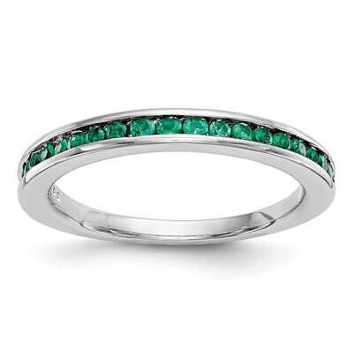 Emerald Band 10k White Gold RM3453B-EM-1W, MPN: RM3453B-EM-1W,