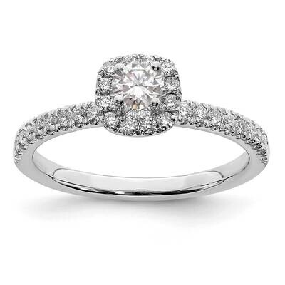 Eternal Promise Diamond Halo Complete Ring 14k White Gold RM6633E-018-WAA, MPN: RM6633E-018-WAA, 88…