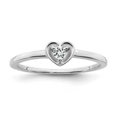 White Topaz Heart Ring 14k White Gold RM7397-WT-W, MPN: RM7397-WT-W, 196904099834