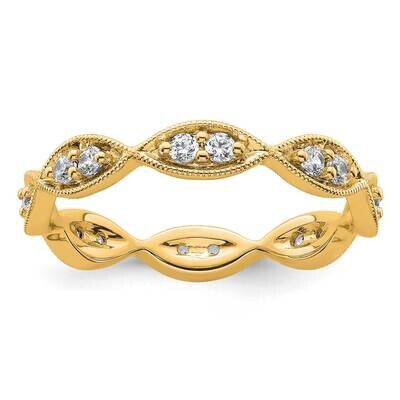 Vintage Pave 1/2 Carat Diamond Complete Eternity Band 14k Polished Gold ET0013-050-9Y4, MPN: ET0013…