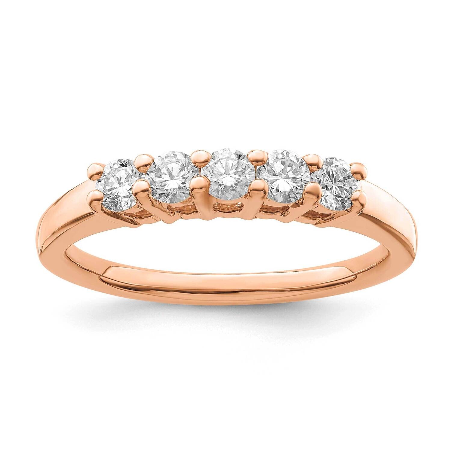 r 5-Stone Diamond Band Ring Mounting 14k Gold RM3174B-050-RAA