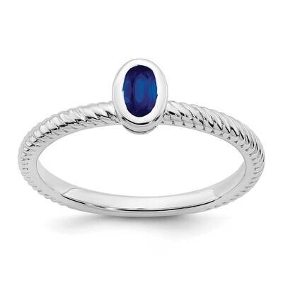 Oval Bezel Sapphire Ring 14k White Gold RM7232-SA-W, MPN: RM7232-SA-W, 191101824920