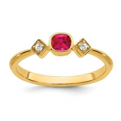 Ruby Diamond Ring 14k Gold RM7233-RU-004-YA, MPN: RM7233-RU-004-YA, 191101825071