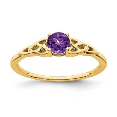 Amethyst Celtic Knot Ring 14k Gold RM7396-AM-Y, MPN: RM7396-AM-Y, 196904099254