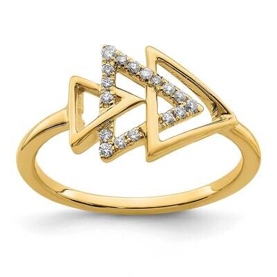 Triple Triangle Diamond Ring 14k Polished Gold RM6834-009-YA, MPN: RM6834-009-YA, 191101905230