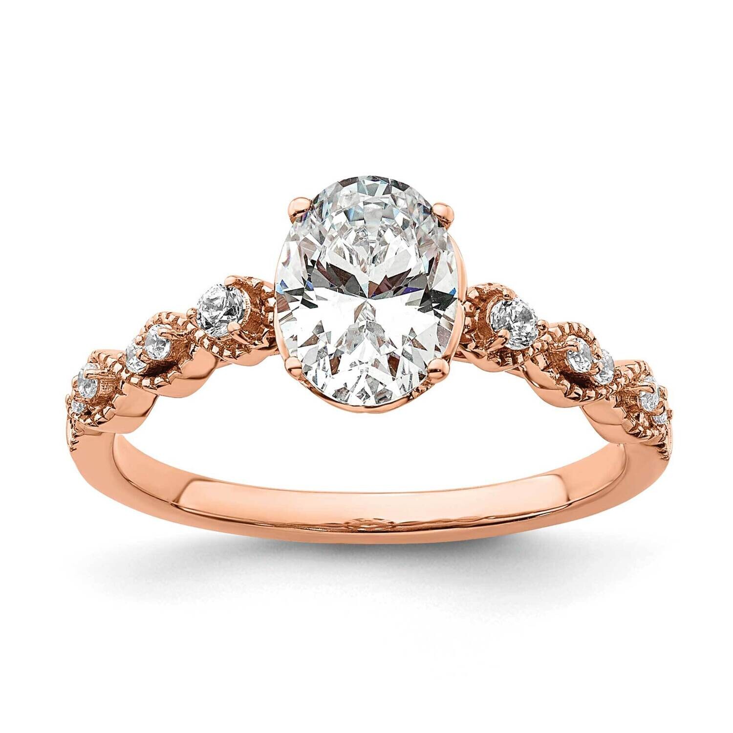 Diamond Semi-Mount Engagement Ring 14k Rose Gold RM7860E-100-RAA, MPN: RM7860E-100-RAA,