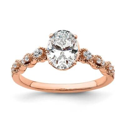 Diamond Semi-Mount Engagement Ring 14k Rose Gold RM7860E-100-RAA, MPN: RM7860E-100-RAA,