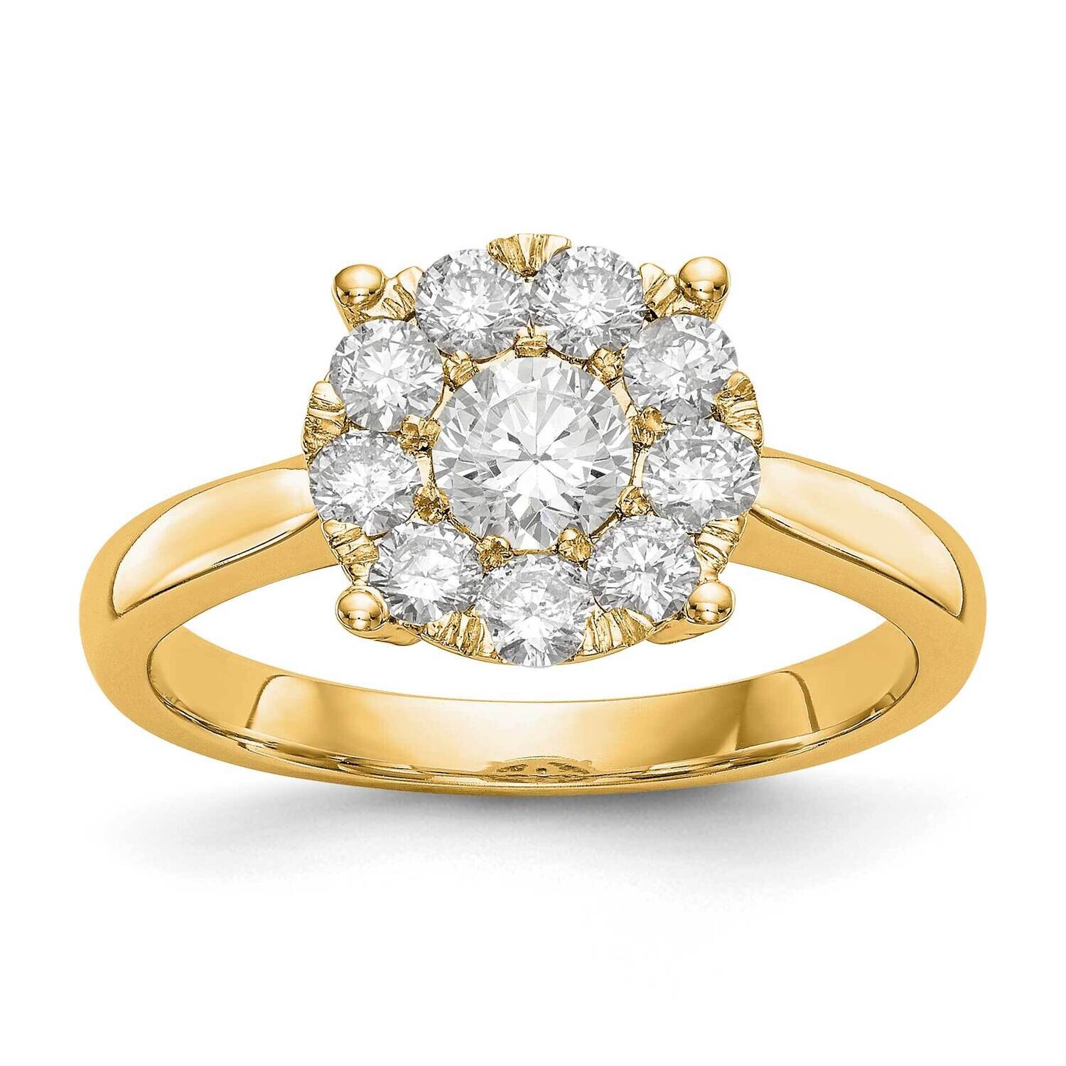 Cluster Engagement Ring Mounting 14k Gold RM2351E-100-YAA