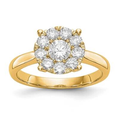 Cluster Engagement Ring Mounting 14k Gold RM2351E-100-YAA, MPN: RM2351E-100-YAA,