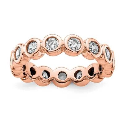 Polished Bezel-Set 1 Carat Diamond Complete Eternity Band 14k Rose Gold ET0011-100-5R4, MPN: ET0011…
