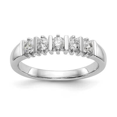 5-Stone Prong-Set Holds 5-2.9mm Round Diamond Band Ring Mounting 14k White Gold RM3289B-050-WAA, MP…