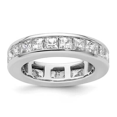 Polished Channel-Set 3 Carat Princess Diamond Complete Eternity Band 14k White Gold ET0010-300-4W4,…