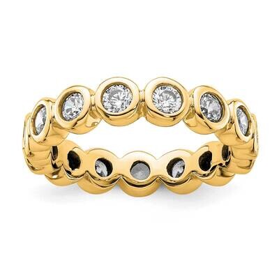 Bezel-Set 1 Carat Diamond Complete Eternity Band 14k Polished Gold ET0011-100-5Y4, MPN: ET0011-100-…