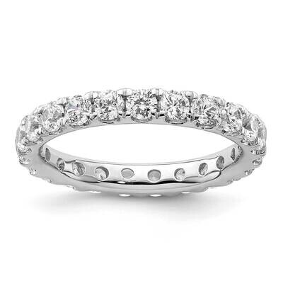 Polished U-Shared Prong 2 Carat Diamond Complete Eternity Band 14k White Gold ET0005-200-8W4, MPN: …