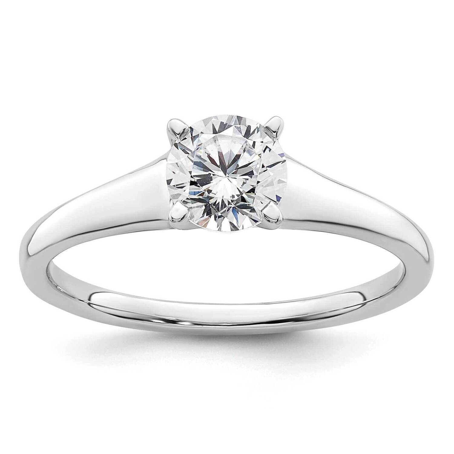 3/4 Carat 5.80 mm 4-Prong Round Solitaire Engagement Ring Mounting 14k White Gold RM1932E-075-CWAA