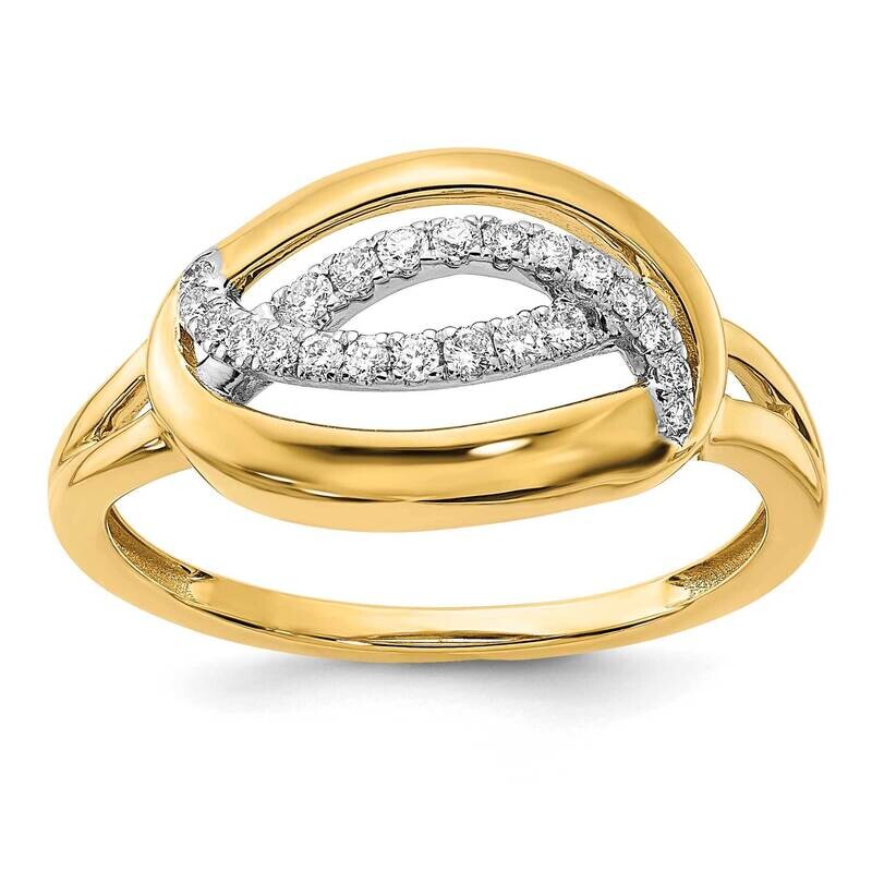 Diamond Oval Ring 14k Polished Gold RM6890-016-YA