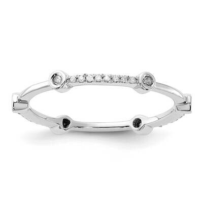 Stackable Expressions Polished Diamond Ring Sterling Silver QSK646, MPN: QSK646, 886774077727