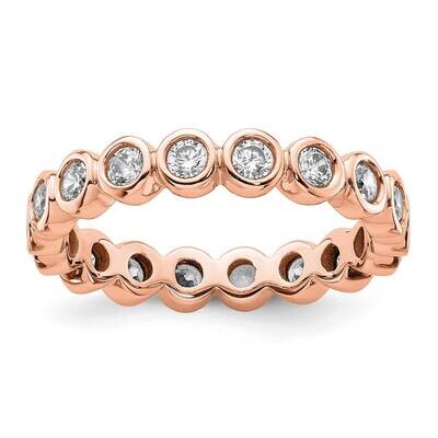 Polished Bezel-Set 1 Carat Diamond Complete Eternity Band 14k Rose Gold ET0011-100-8R4, MPN: ET0011…