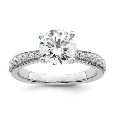 True Origin White Gold 1/3 Carat Diamond Vs/Si D E F Semi Mound Round Engagement Ring RM8588-225-WA…