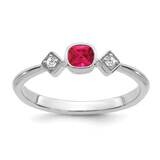 Ruby Diamond Ring 14k White Gold RM7233-RU-004-WA, MPN: RM7233-RU-004-WA, 191101825040