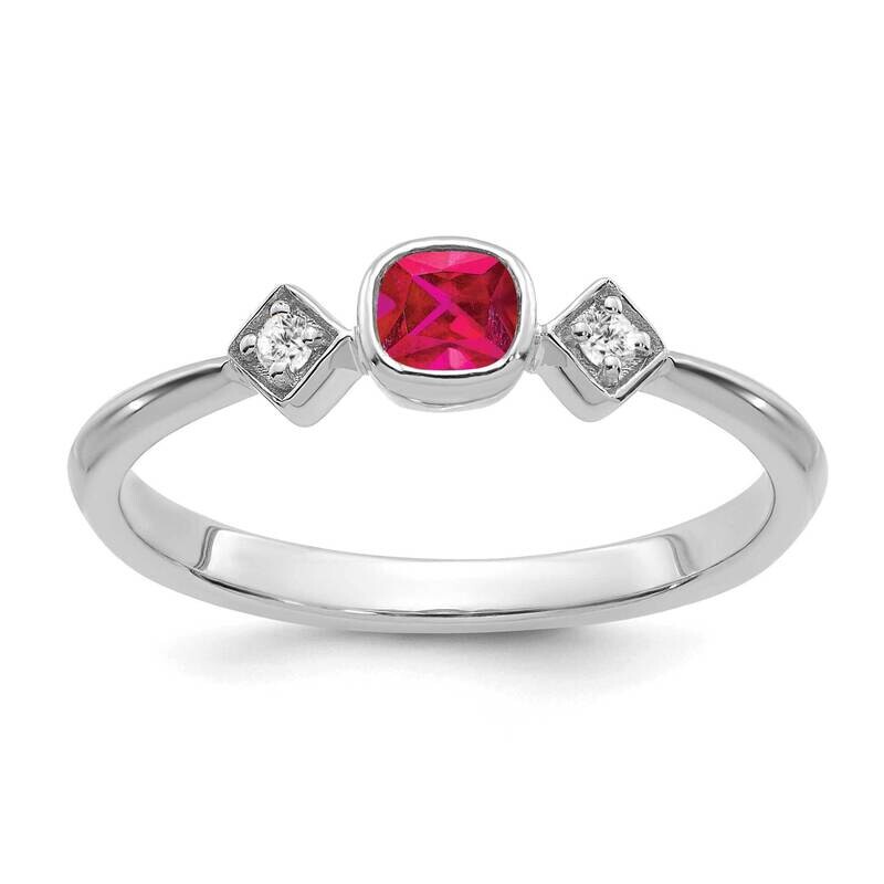 Ruby Diamond Ring 14k White Gold RM7233-RU-004-WA