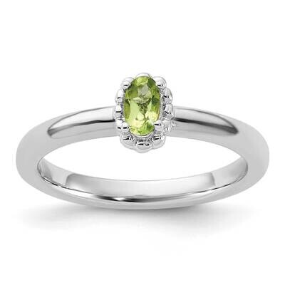 Stackable Expressions Peridot Ring Sterling Silver QSK1271, MPN: QSK1271,