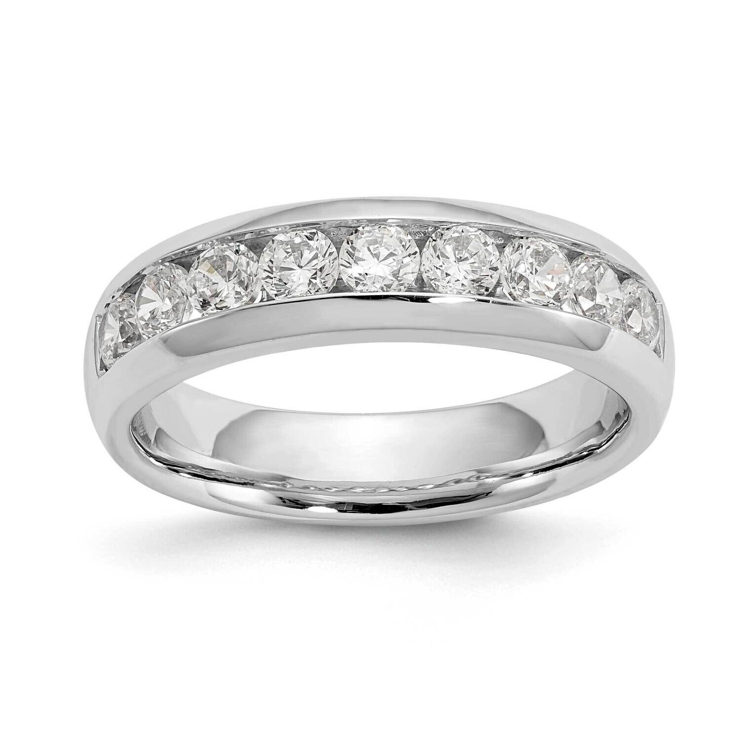 9-Stone Holds 9-2.9mm Round Channel Band Ring Mounting 14k White Gold RM3314B-090-WAA, MPN: RM3314B…
