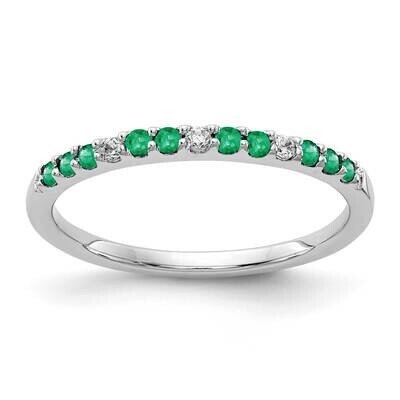 Diamond Emerald Band 10k White Gold RM5737-EM-005-1WA, MPN: RM5737-EM-005-1WA, 886774532554