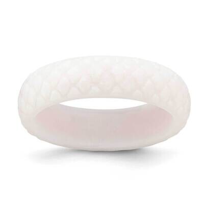 Silicone White Mermaid Pattern 5.7mm Domed BSize 7 SL105-WT, MPN: SL105-WT,