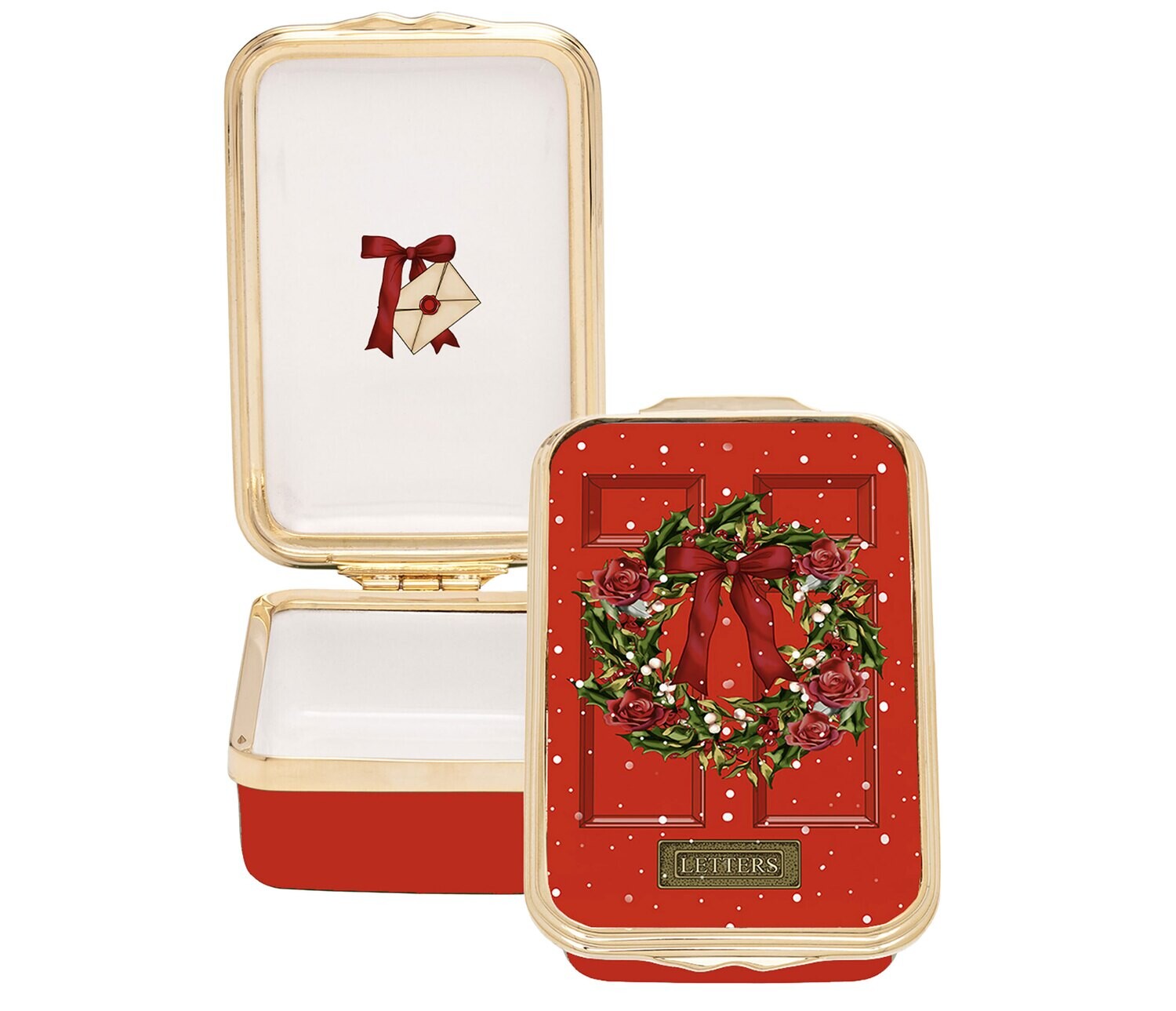 Halcyon Days Christmas Welcome Enamel Box ENCWW0623G, MPN: ENCWW0623G, 5056327813156