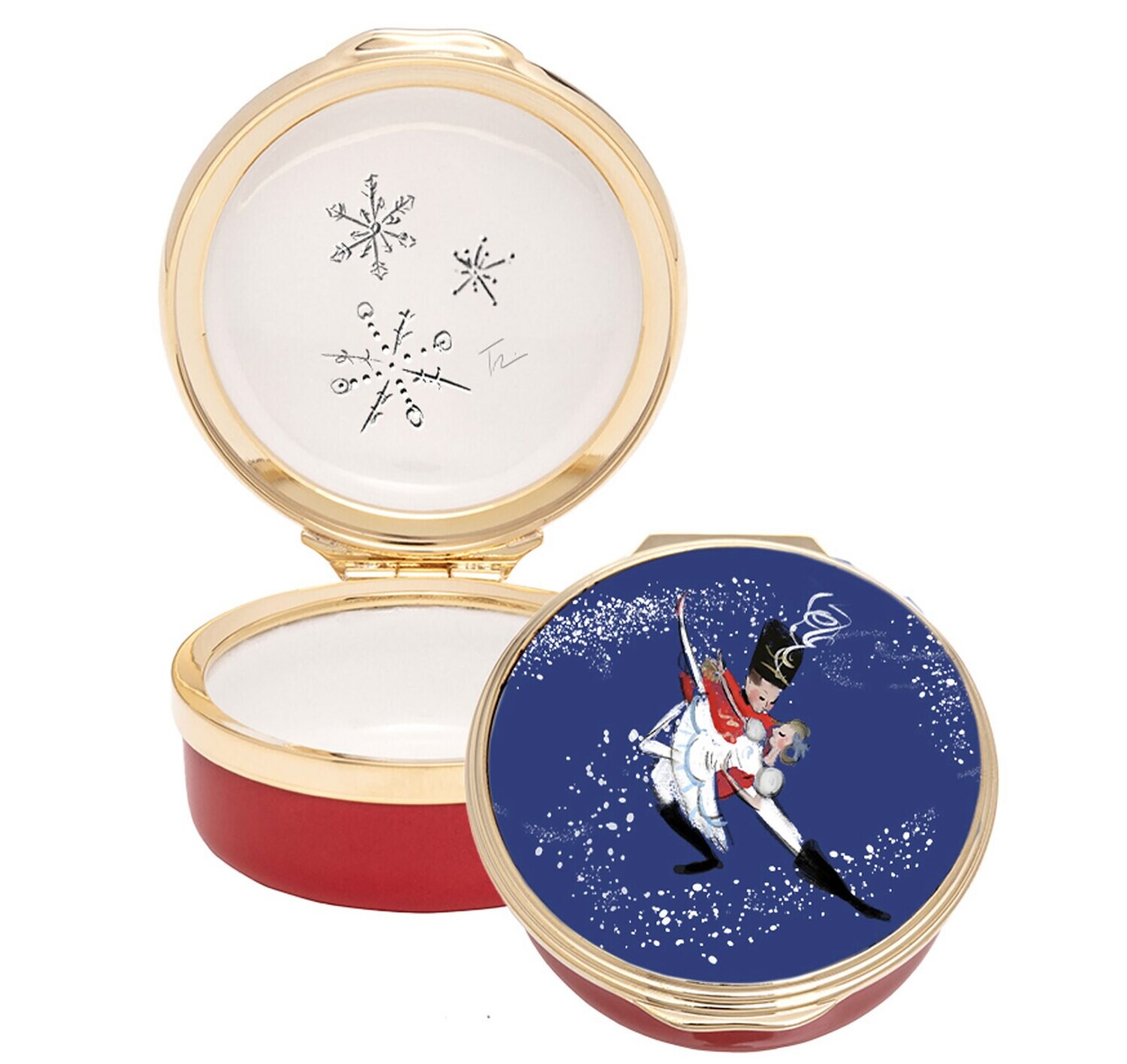 Halcyon Days TR Clara &amp; Hans The Nutcracker Prince Enamel Box ENTCH0601G, MPN: ENTCH0601G, 50563278…