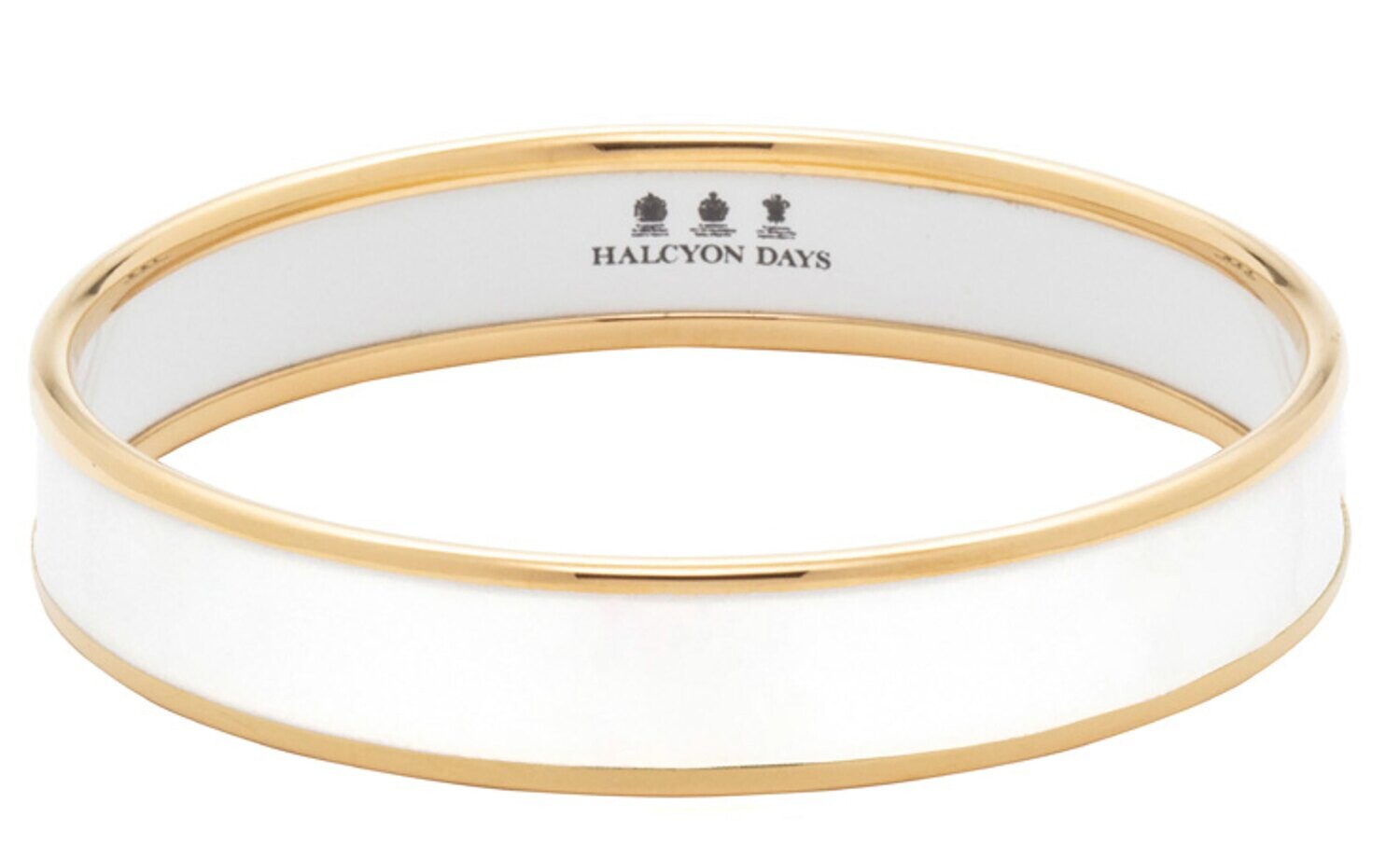 Halcyon Days 1cm Cream Gold Small Bangle PBPLA0410GS