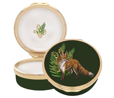 Halcyon Days Woodland Wildlife Fox Enamel Box ENWWF0901G, MPN: ENWWF0901G, 5056327813231