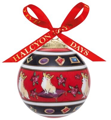 Halcyon Days TR Corgi 3 Inch Bauble Ornament BCTRC09XBN, MPN: BCTRC09XBN, 5056327808411