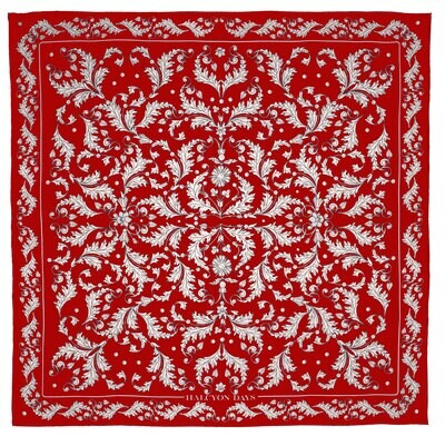 Halcyon Days Flowers of the Realm Red 90x 90 100% Silk Scarf SAPJS06SS90, MPN: SAPJS06SS90, 5056327…
