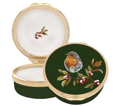 Halcyon Days Woodland Wildlife Robin Enamel Box ENWRO0901G, MPN: ENWRO0901G, 5056327813200