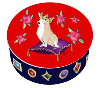 Halcyon Days TR Corgi Round Trinket Box BCTRC06RBG, MPN: BCTRC06RBG, 5055273106978