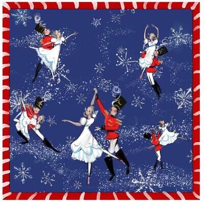 Halcyon Days TR Clara &amp; Hans The Nutcracker Prince 90 x 90 100% Silk Scarf SATCN01SS90, MPN: SATCN0…