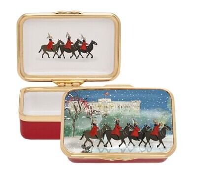 Halcyon Days TR Life Guards In The Snow Enamel Box ENTLS0623G, MPN: ENTLS0623G, 5056327813118