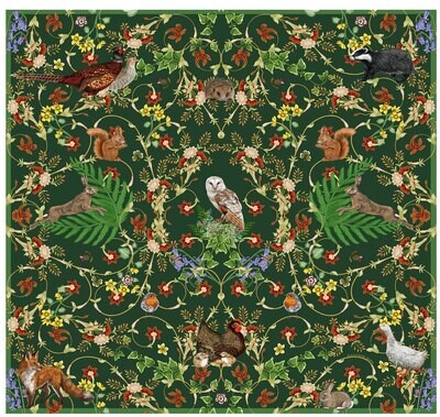 Halcyon Days Celebration of the Natural World 120cm x 120cm 70% Wool 30% Silk Scarf SACNW09WS120, M…